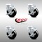 Service Caster 4 Inch SS Hard Rubber Wheel Swivel Bolt Hole Caster Set with Brake SCC SCC-SSBH20S414-HRS-TLB-4 - alternate 2